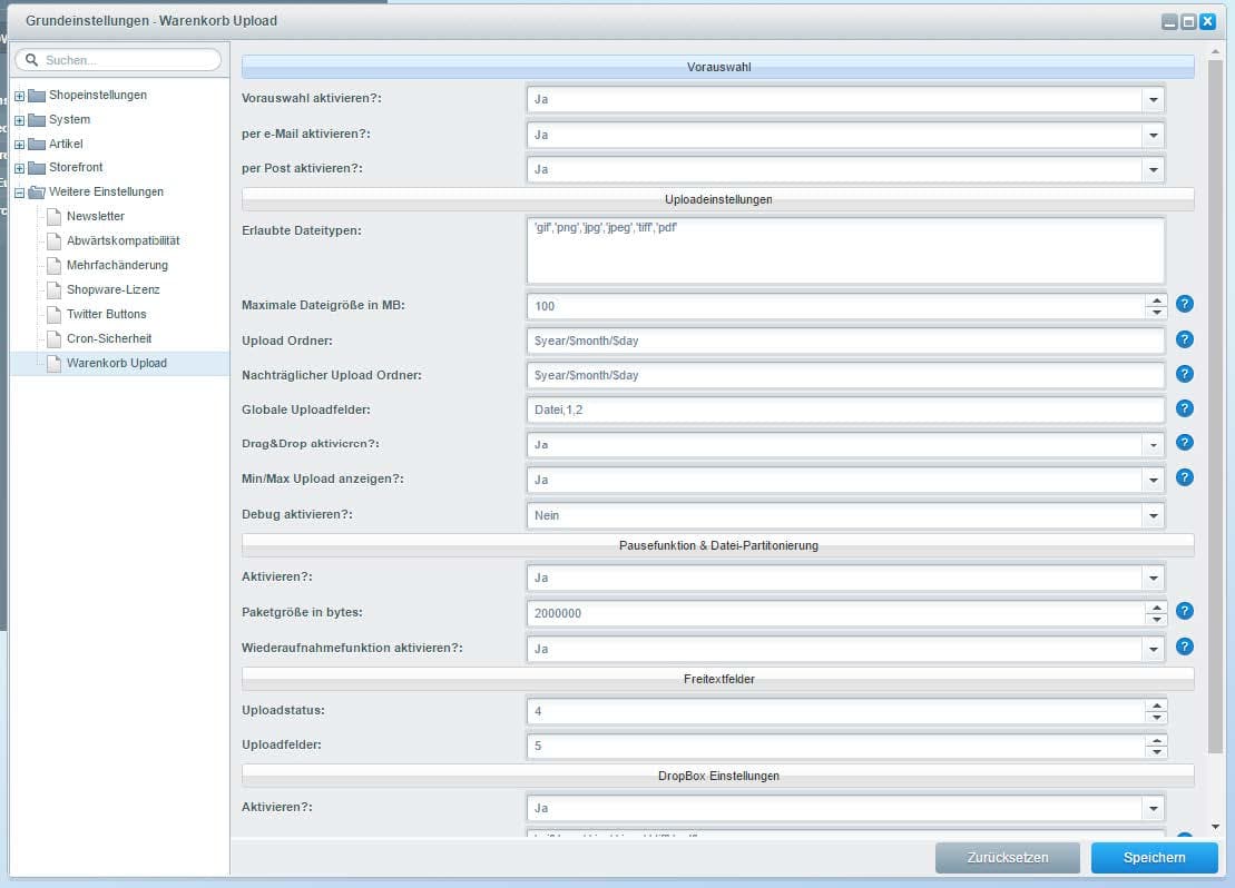 Plugin-Konfiguration