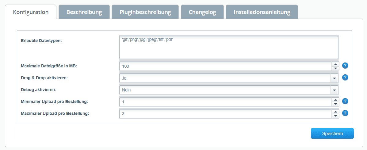 Maximum Upload setting