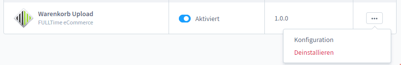 Erweiterung konfigurieren